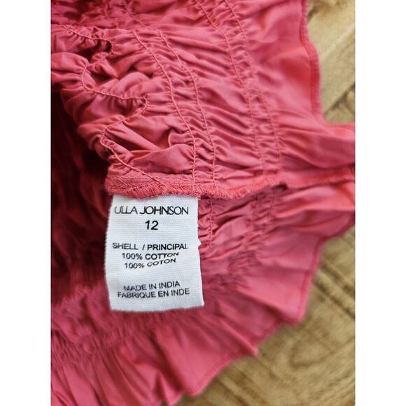 Ulla Johnson Ayan Smocked Top Women's Size 12 NWT Handmade Designer - Picture 9 of 14